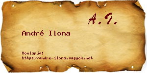 André Ilona névjegykártya