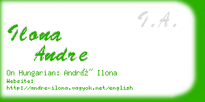 ilona andre business card